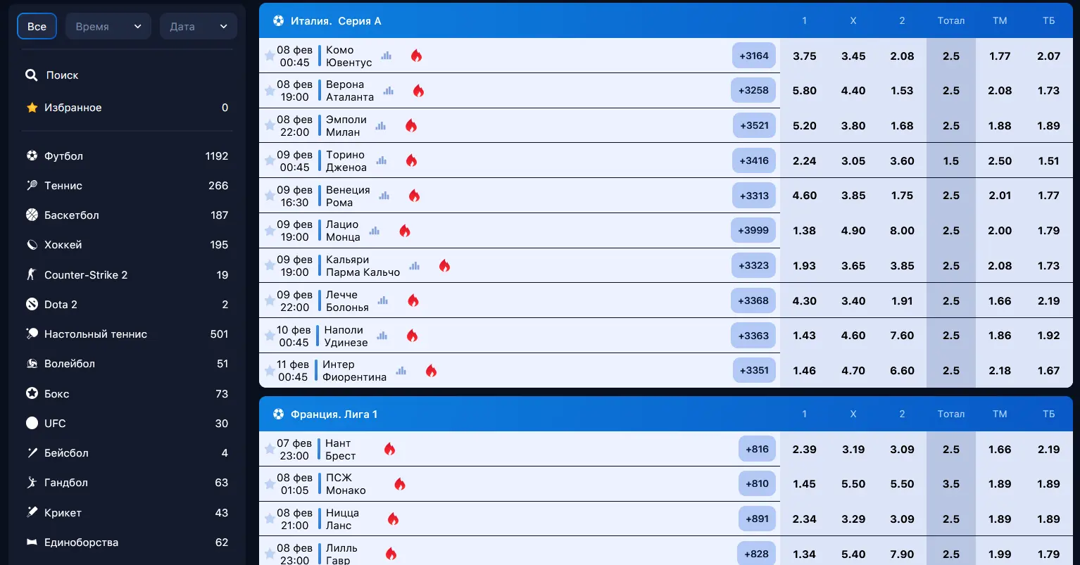 Доступные виды спорта для ставок в 1Win Доступные виды спорта для ставок в 1Win